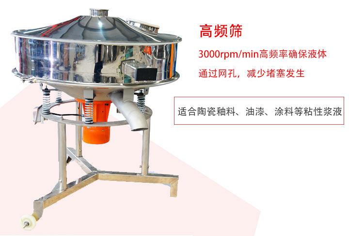 該產(chǎn)品是針對(duì)漿液過濾設(shè)計(jì)的一種高頻篩分機(jī)。