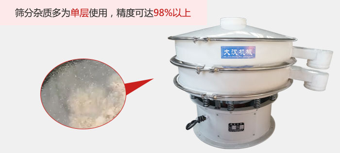 塑料振動(dòng)篩篩分雜質(zhì)多用與單層篩網(wǎng)使用。