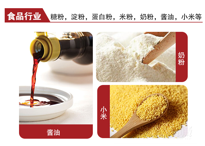 全不銹鋼食品振動篩可用于糖粉，小米，淀粉，蛋白粉，米粉，奶粉，醬油等物料