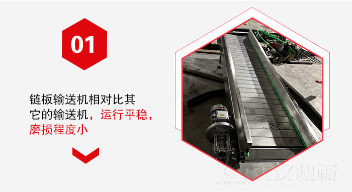 鏈板輸送機(jī)的運(yùn)行平穩(wěn)，磨損程度小的展示圖