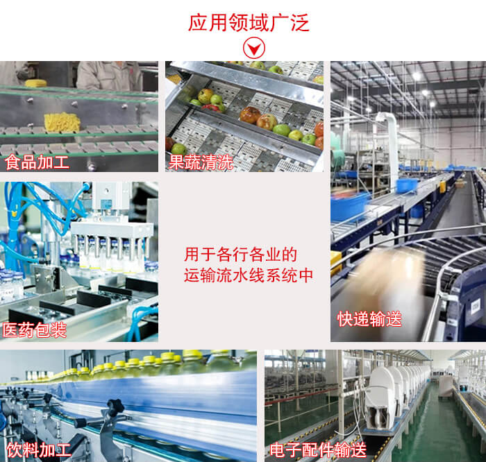 鏈板輸送機(jī)適用行業(yè)：食品加工，果蔬清洗等行業(yè)